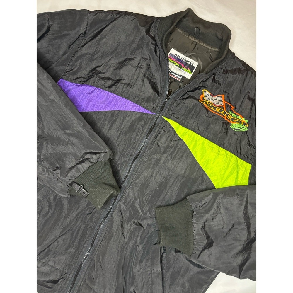 Vintage Team Arctic‎ Cat Full Zip Snowmobile Jacket Men's Medium Tall Articwear
